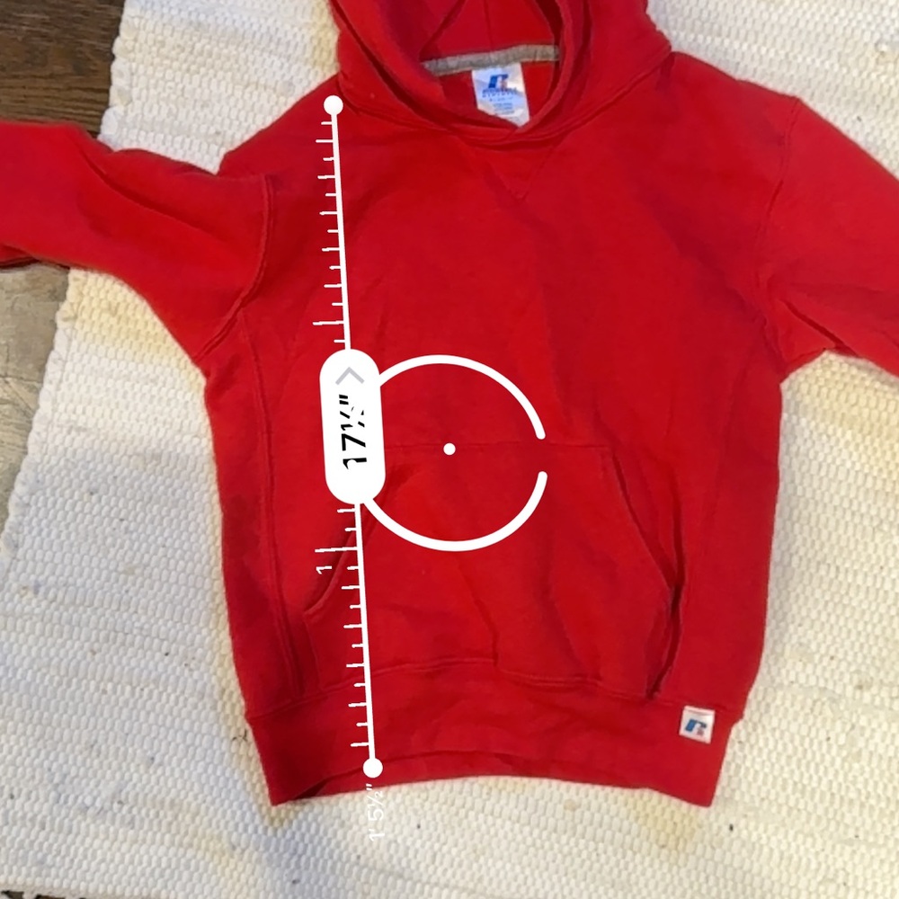 Russell Athletic Classic Red Kids Hoodie - Picture 3 of 4